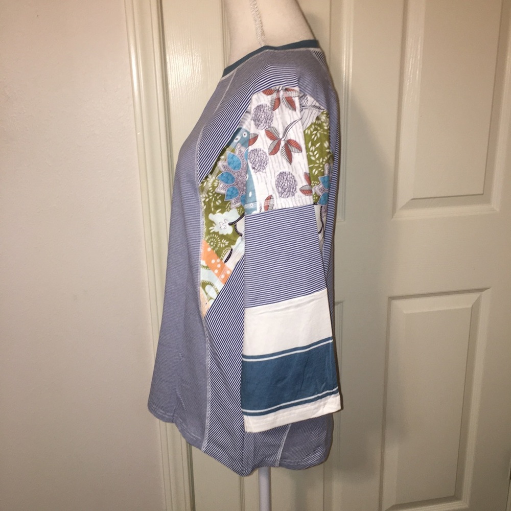 NWOT Multicolored Striped Oversized Top - Picture 7 of 9